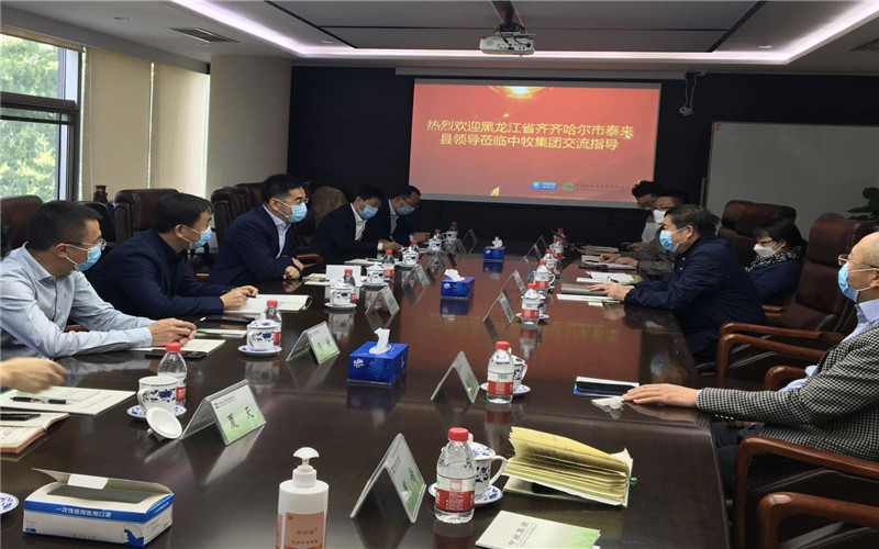 薛廷伍总经理与泰来县安剑亮县长举行会谈
